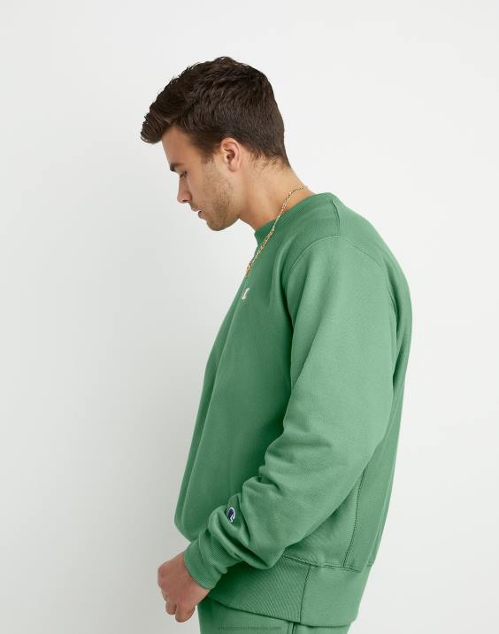 Champion moški obliž z logotipom crew c v vzvratnem tkanju 2B8424 domača praprot zelena
