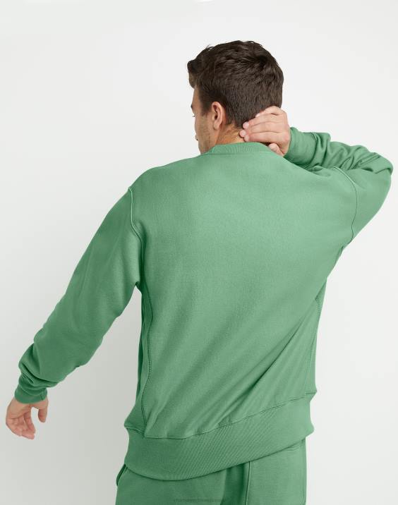 Champion moški obliž z logotipom crew c v vzvratnem tkanju 2B8424 domača praprot zelena