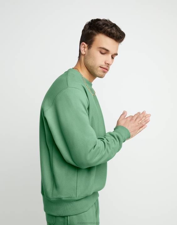 Champion moški obliž z logotipom crew c v vzvratnem tkanju 2B8424 domača praprot zelena