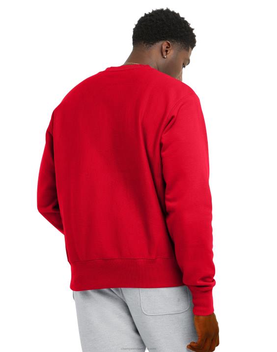Champion moški obliž z logotipom crew c v vzvratnem tkanju 2B8429 ekipa rdeči škrlat