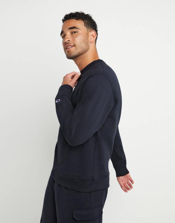 Champion moški powerblend flis crew c logotip 2B8449 mornarica