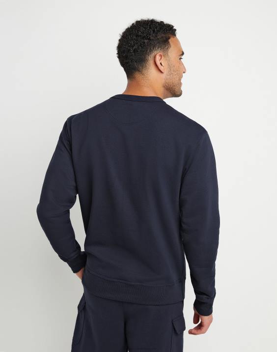 Champion moški powerblend flis crew c logotip 2B8449 mornarica