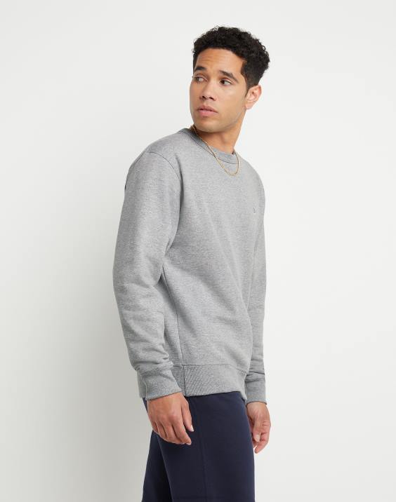 Champion moški powerblend flis crew c logotip 2B8451 oksford siva