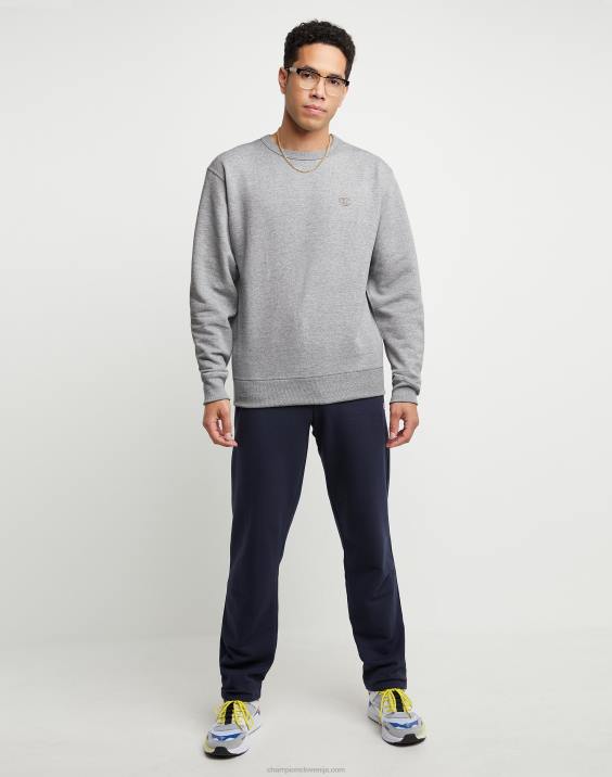 Champion moški powerblend flis crew c logotip 2B8451 oksford siva