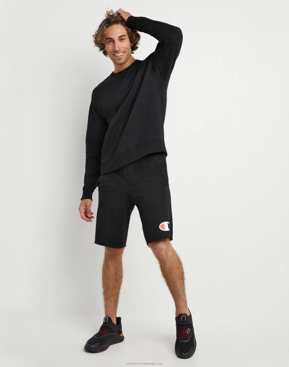 Champion moški powerblend flis crew c logotip 2B8452 Črna