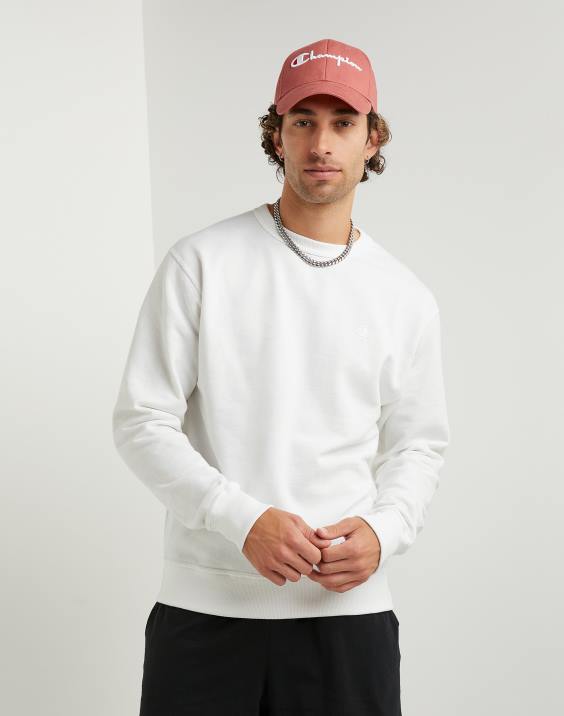 Champion moški powerblend flis crew c logotip 2B8453 bela