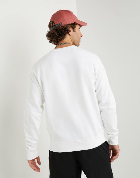 Champion moški powerblend flis crew c logotip 2B8453 bela