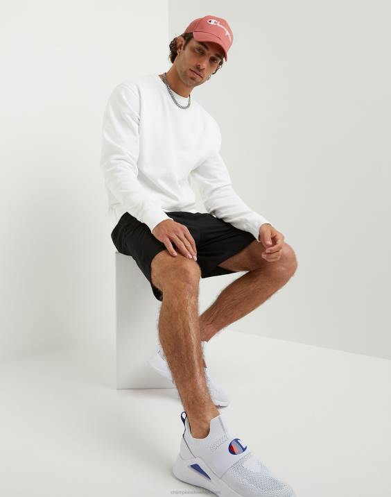 Champion moški powerblend flis crew c logotip 2B8453 bela