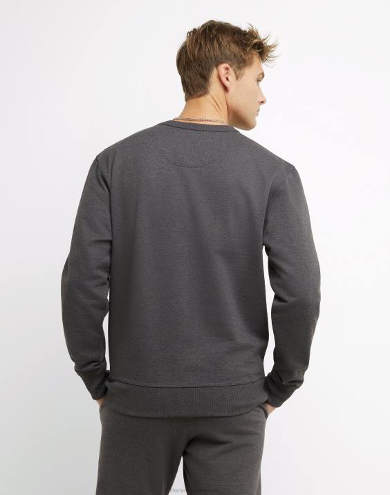 Champion moški powerblend flis crew c logotip 2B8454 granitno resje