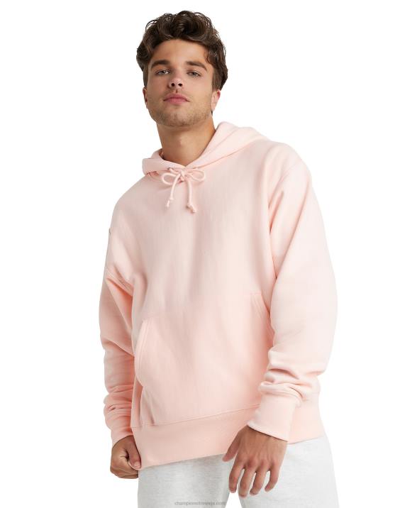 Champion moški pulover s kapuco v obratnem tkanju 2B8419 primer roza
