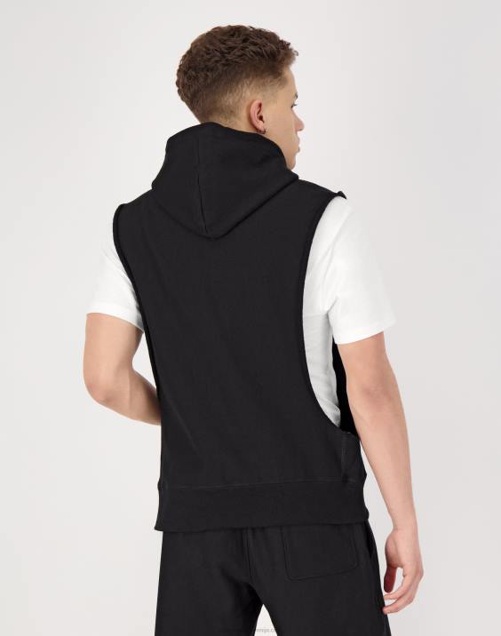 Champion moški pulover s kapuco z vzvratnim tkanjem in logotipom c 2B842 Črna