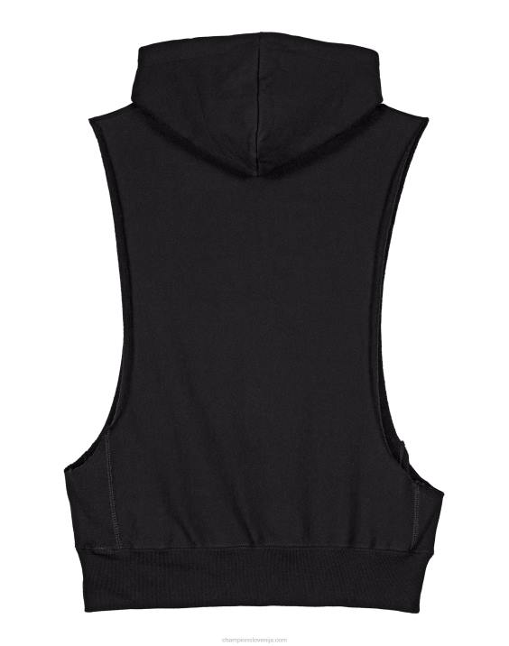 Champion moški pulover s kapuco z vzvratnim tkanjem in logotipom c 2B842 Črna