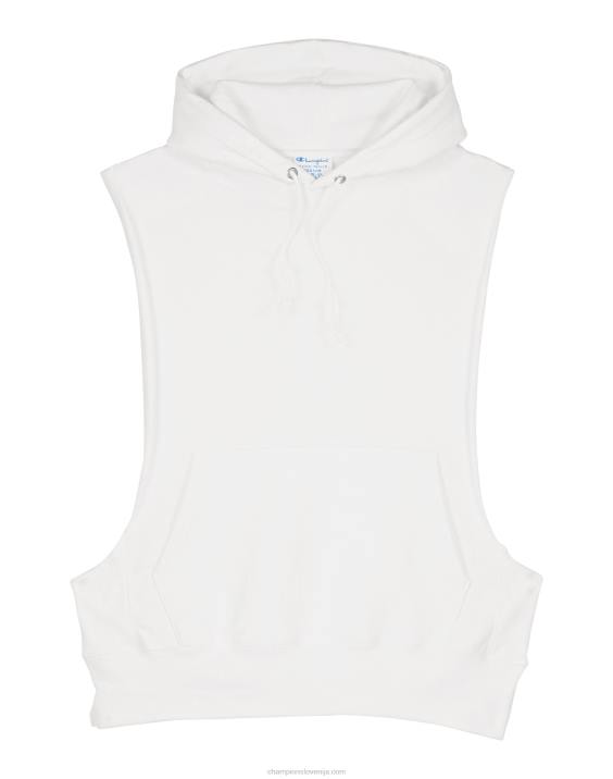 Champion moški pulover s kapuco z vzvratnim tkanjem in logotipom c 2B843 bela