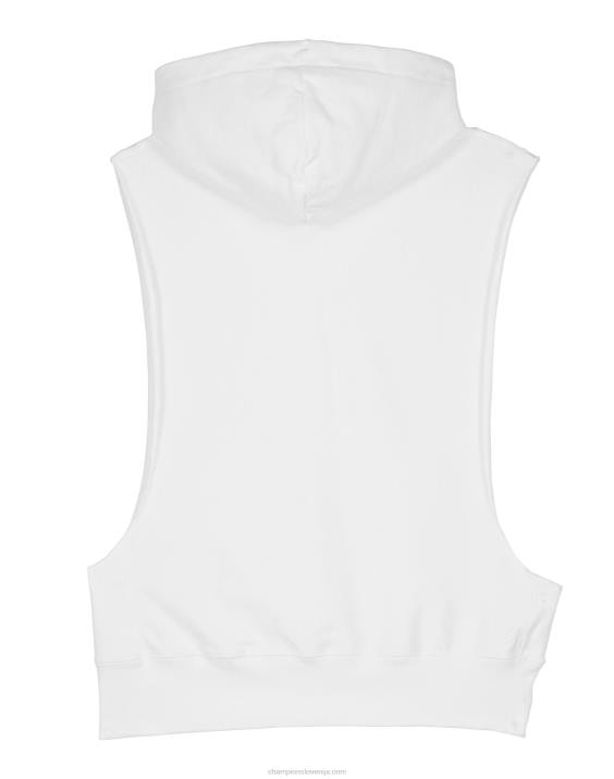 Champion moški pulover s kapuco z vzvratnim tkanjem in logotipom c 2B843 bela