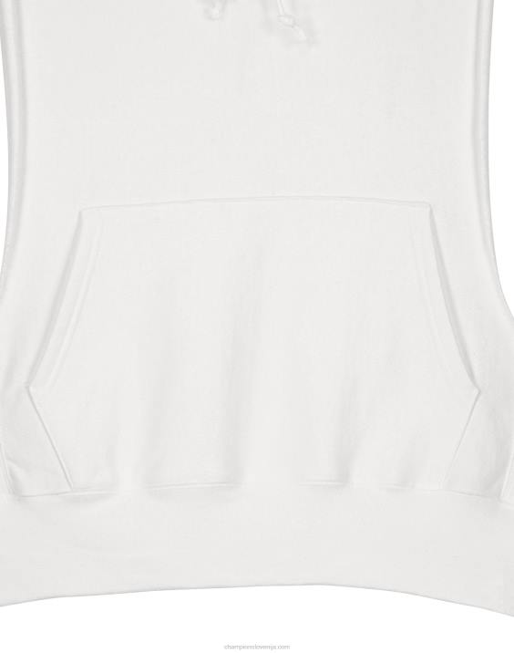 Champion moški pulover s kapuco z vzvratnim tkanjem in logotipom c 2B843 bela