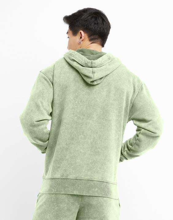 Champion moški pulover s kislinskim pranjem z valovitim logotipom 2B8445 kislinsko pranje vse o oljkah