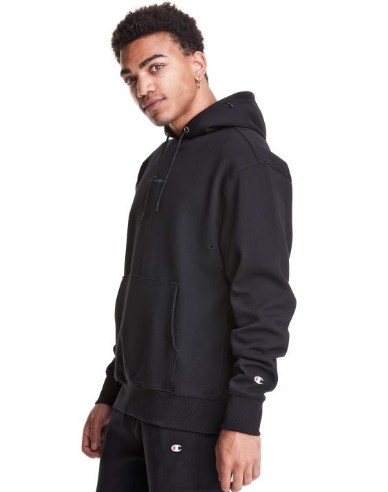 Champion moški upogljiv pulover s kapuco z vezenim logotipom 2B84153 Črna