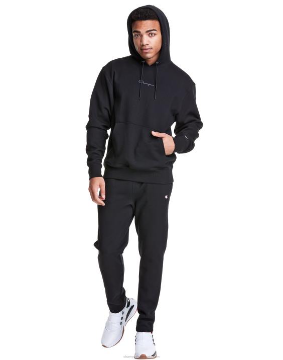 Champion moški upogljiv pulover s kapuco z vezenim logotipom 2B84153 Črna