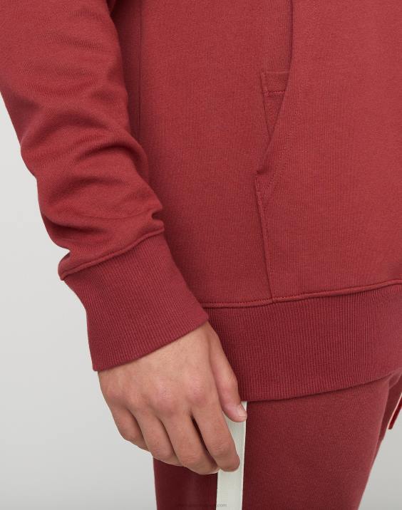 Champion moški upogljiv pulover s kapuco z vezenim logotipom 2B84154 kardinal