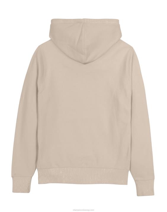 Champion moški vrhunski pulover s kapuco na desni strani prsnega koša c logotipom 2B8434 sveža porjavelost