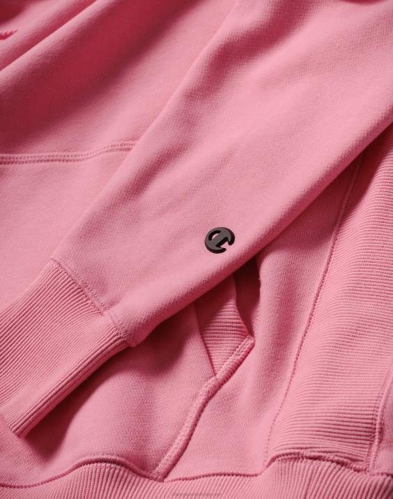 Champion moški vrhunski pulover s kapuco na desni strani prsnega koša c logotipom 2B8435 roza trak