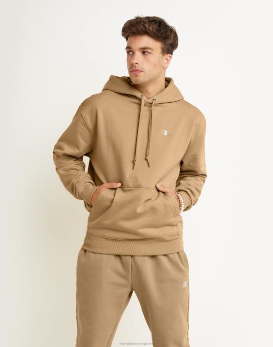 moški Original Champion super flis konusna kapuca z vezenim logotipom c 2B84116 polnozrnati kaki