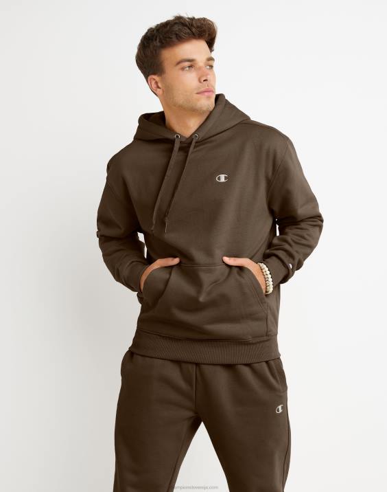 moški Original Champion super flis konusna kapuca z vezenim logotipom c 2B84118 topla čokoladno rjava