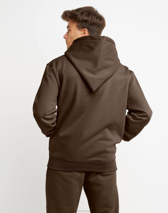 moški Original Champion super flis konusna kapuca z vezenim logotipom c 2B84118 topla čokoladno rjava