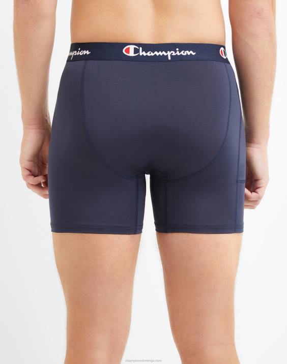 Champion moški lahke, raztegljive boksarice z žepnim paketom, ki odvaja vlago, proti neprijetnim vonjavam, 3 paketi 2B84660 sortirano