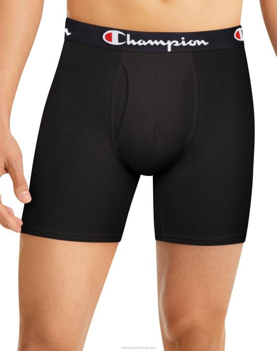Champion moški paket boksaric za vsakodnevno udobje, ki odvaja vlago, črne in oksford sive, 3 paketi 2B84686