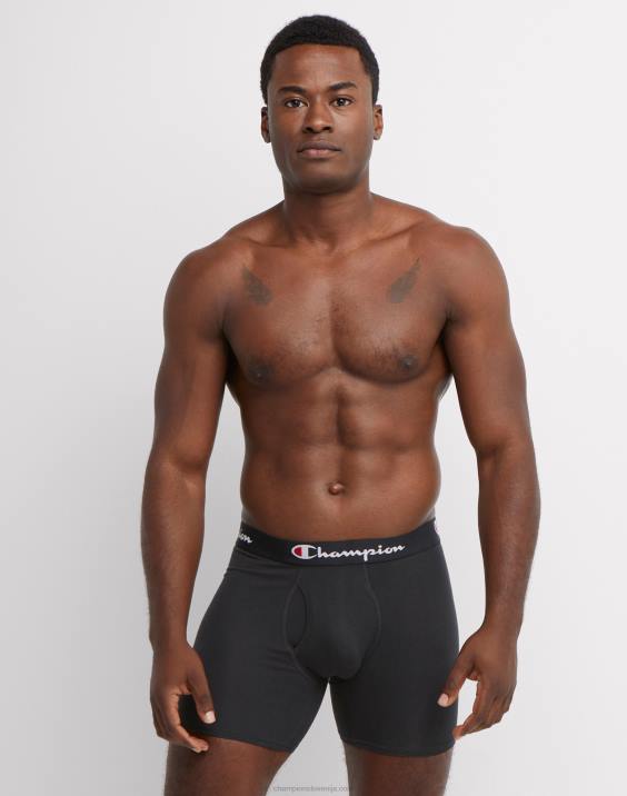 Champion moški paket boksaric za vsakodnevno udobje, ki odvaja vlago, črne in oksford sive, 3 paketi 2B84686