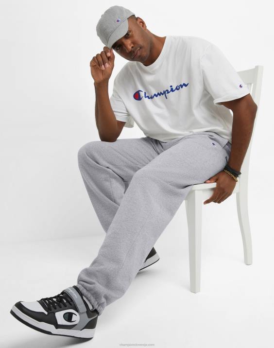 Champion moški velike in visoke powerblend sproščene hlače 31\"-36\" 2B84750 oksford siva