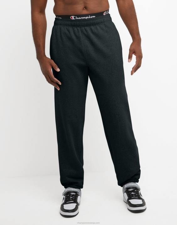 Champion moški velike in visoke powerblend sproščene hlače 31"-36" 2B84751 Črna