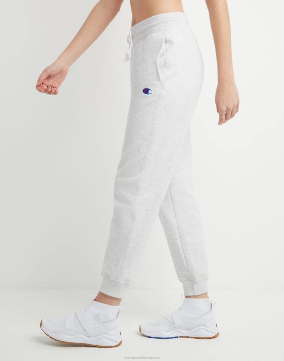 Champion ženske joggerji z vzvratnim tkanjem c logotipom 29\" 2B841106 srebrno siva