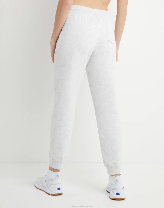Champion ženske joggerji z vzvratnim tkanjem c logotipom 29\" 2B841106 srebrno siva