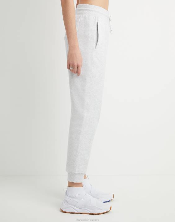 Champion ženske joggerji z vzvratnim tkanjem c logotipom 29\" 2B841106 srebrno siva
