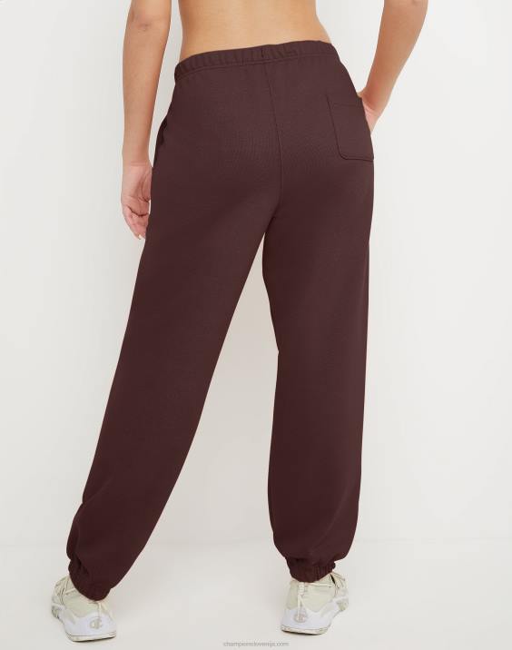 Champion ženske joggerji z vzvratnim tkanjem c logotipom 2B841096 rockwood rjava