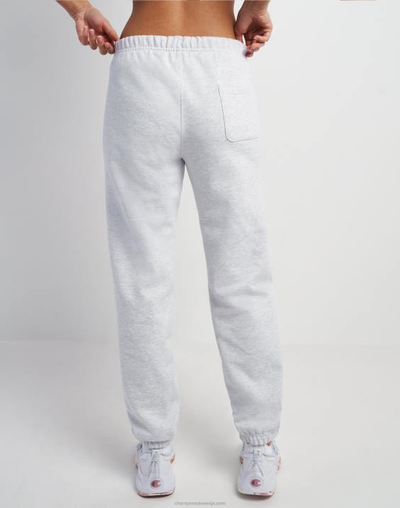 Champion ženske joggerji z vzvratnim tkanjem c logotipom 2B841098 srebrno siva