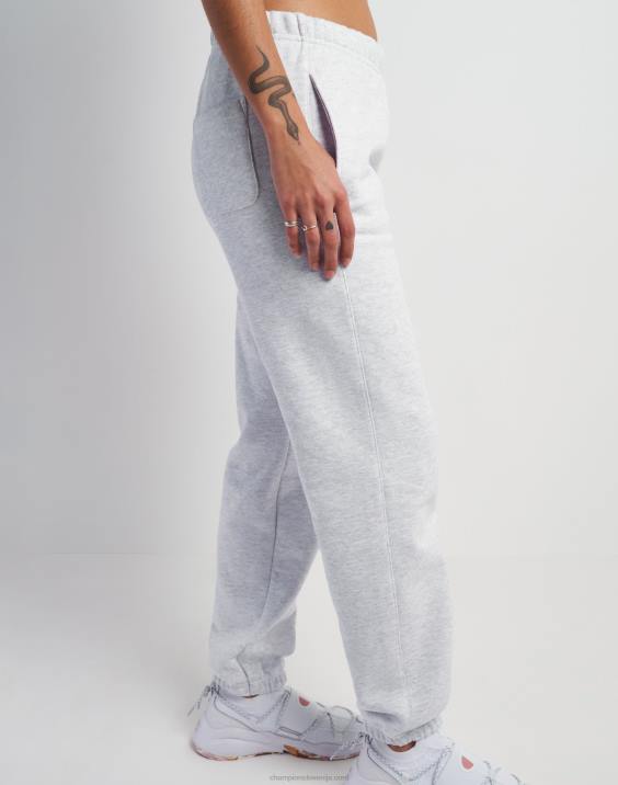 Champion ženske joggerji z vzvratnim tkanjem c logotipom 2B841098 srebrno siva