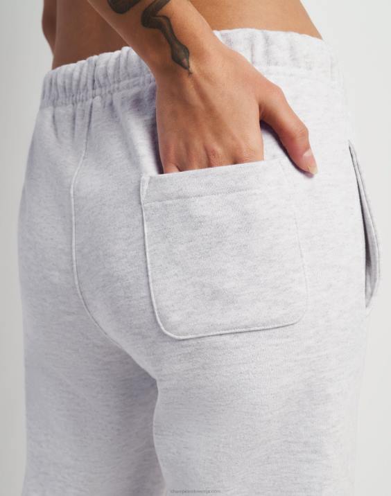 Champion ženske joggerji z vzvratnim tkanjem c logotipom 2B841098 srebrno siva
