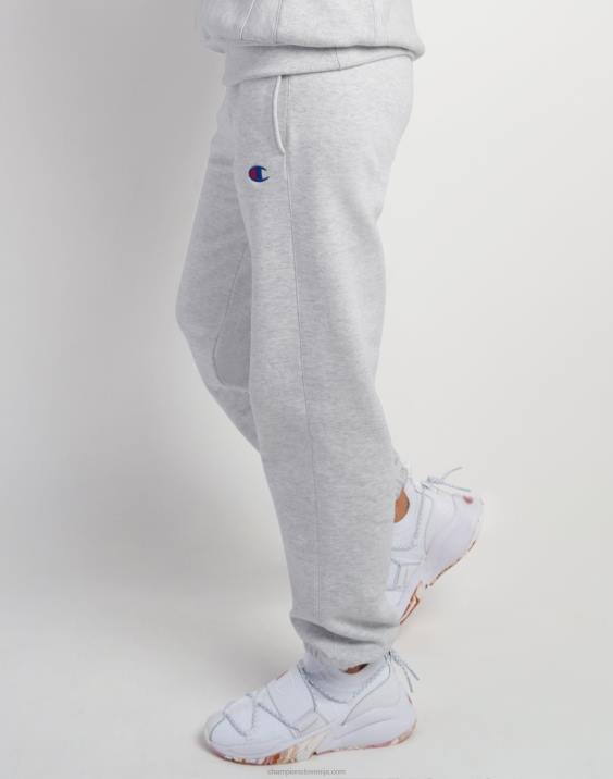 Champion ženske joggerji z vzvratnim tkanjem c logotipom 2B841098 srebrno siva
