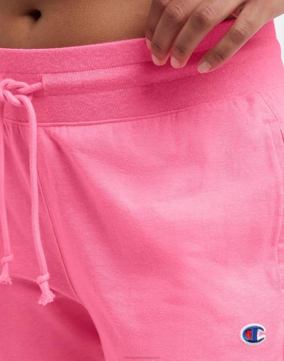 Champion ženske tekaški dres c logotipom 2B841083 veselo rožnato resje