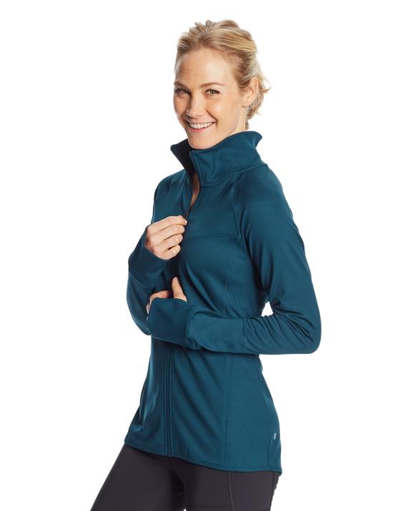 Champion ženske c9 kardio jakna s polno zadrgo 2B841661 jetson modra