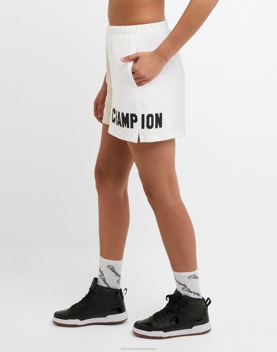 Champion ženske dvobarvne kratke hlače z visokim pasom 5\" 2B841442 sveža porjavelost/bela
