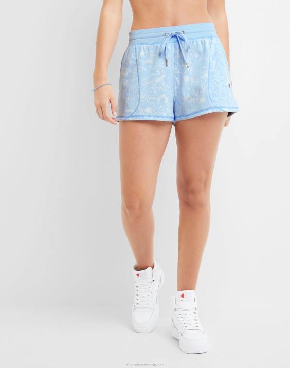 Champion ženske kampus kratke hlače iz francoskega frotirja marmorni val 2,5\" 2B841459 marmorni val ciel modra