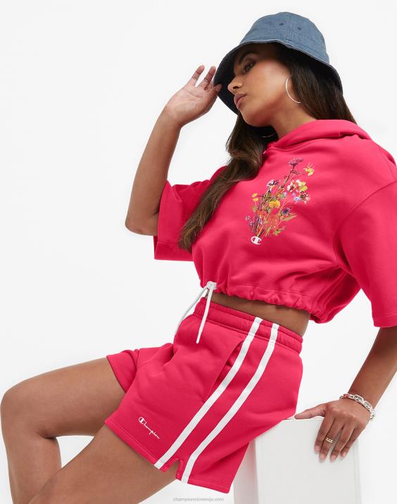 Champion ženske klasične kratke hlače iz flisa z visokim pasom 3,5\" 2B841440 patrulja rdeča