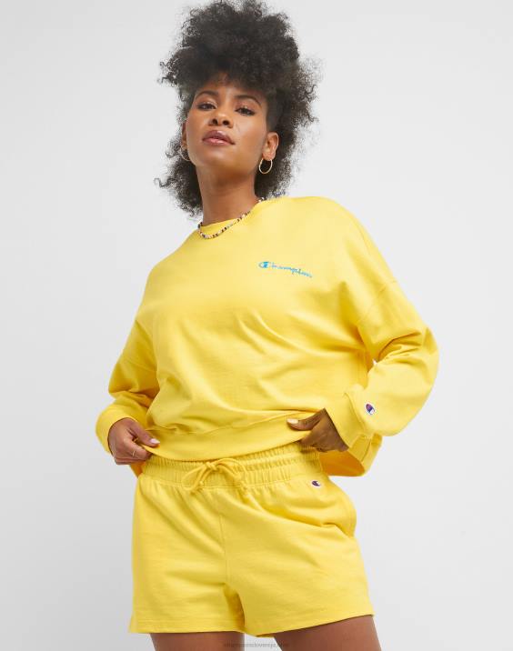 Champion ženske kratke hlače c logotipom 3\" 2B841489 rumeni kamen