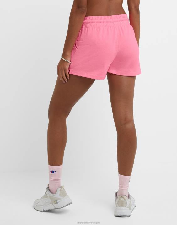 Champion ženske kratke hlače c logotipom 3\" 2B841490 veselo rožnato resje