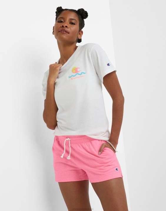 Champion ženske kratke hlače c logotipom 3\" 2B841490 veselo rožnato resje