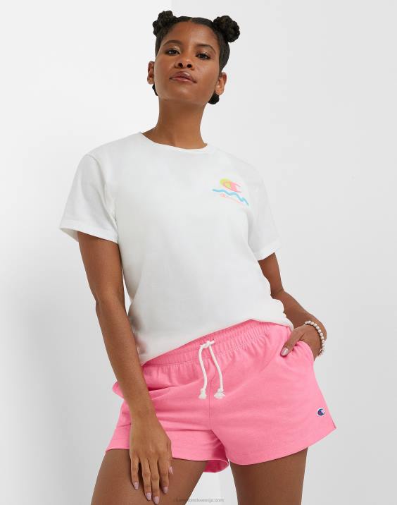 Champion ženske kratke hlače c logotipom 3\" 2B841490 veselo rožnato resje